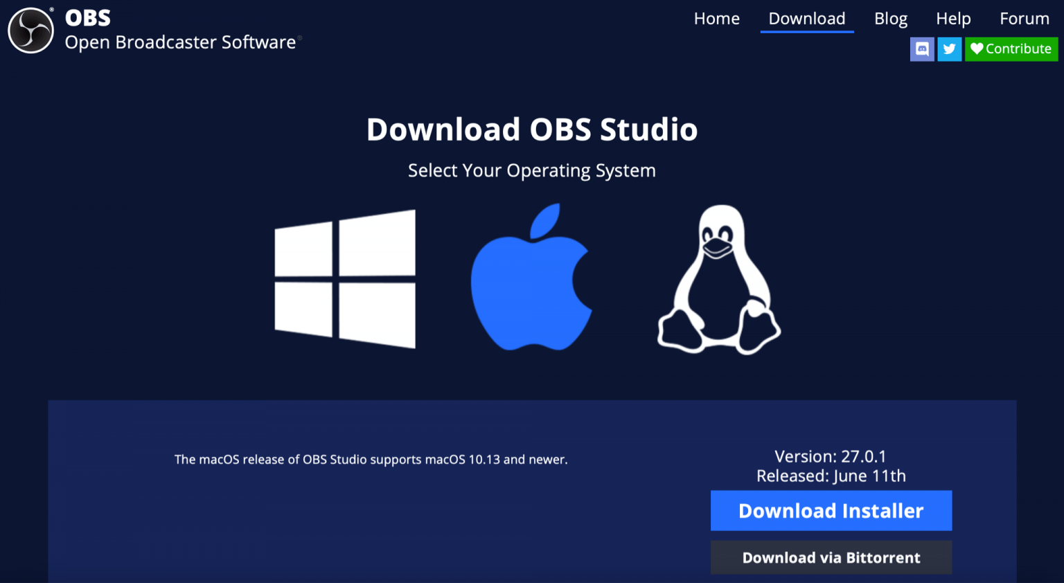 obs studio download for mac
