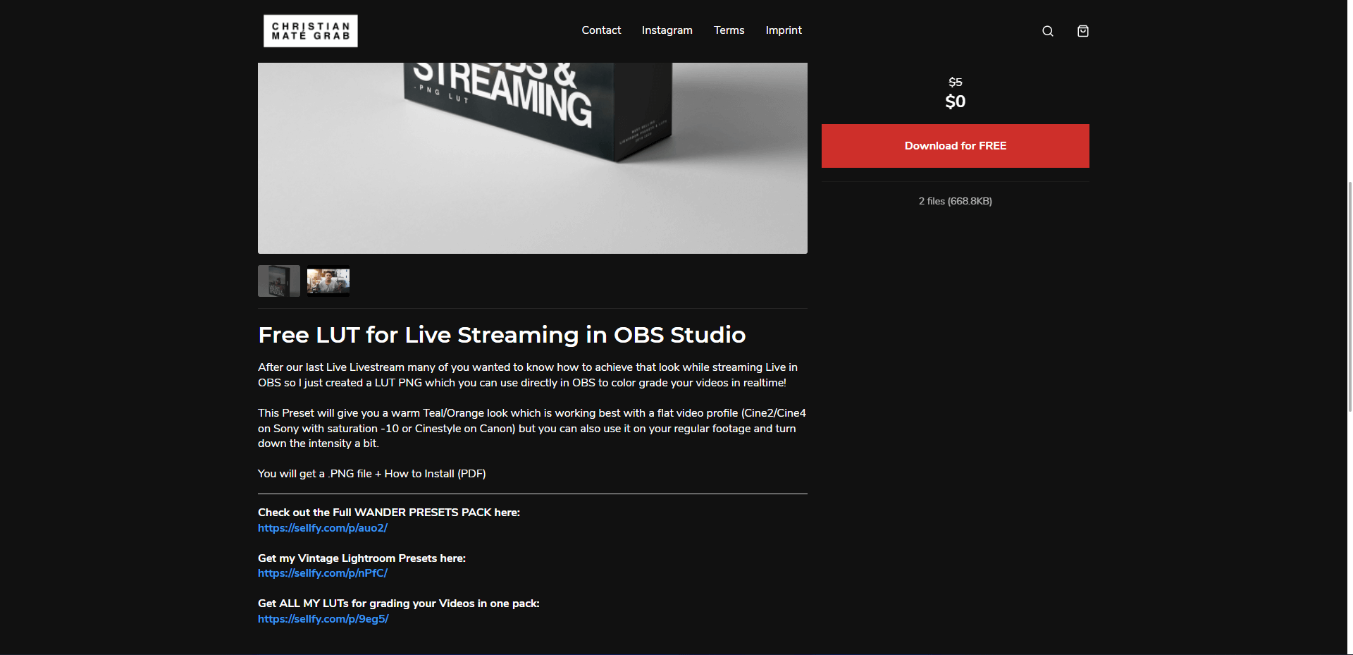 obs lut pack